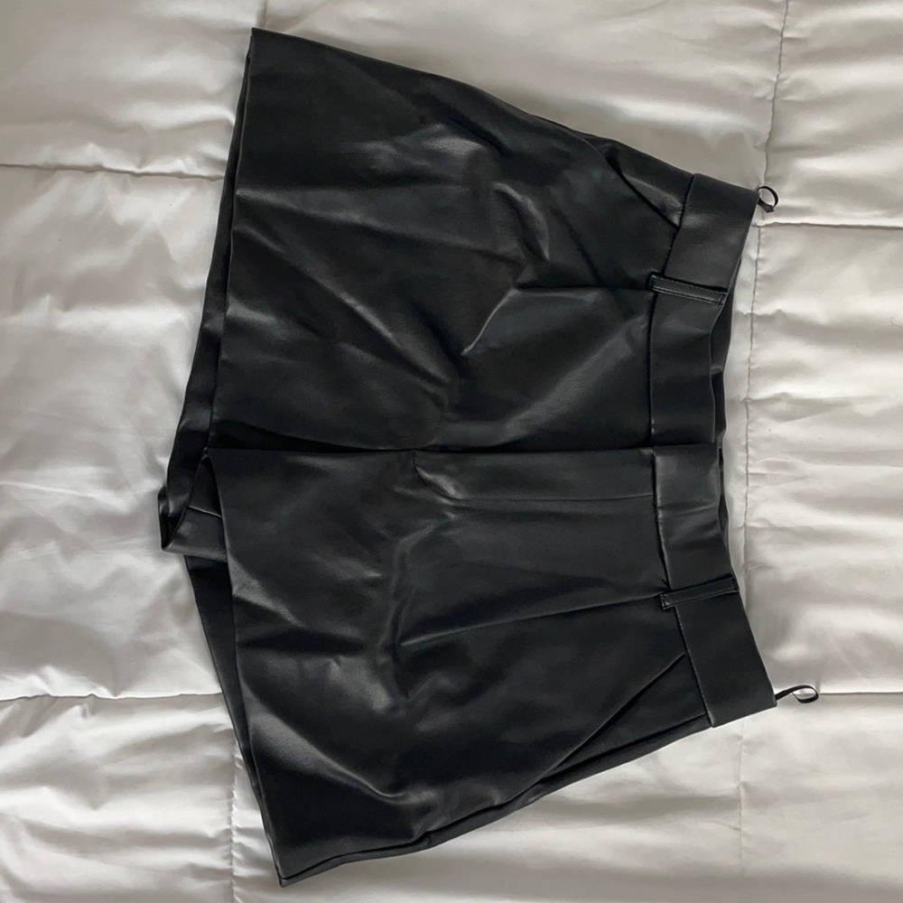 Zara faux leather shorts